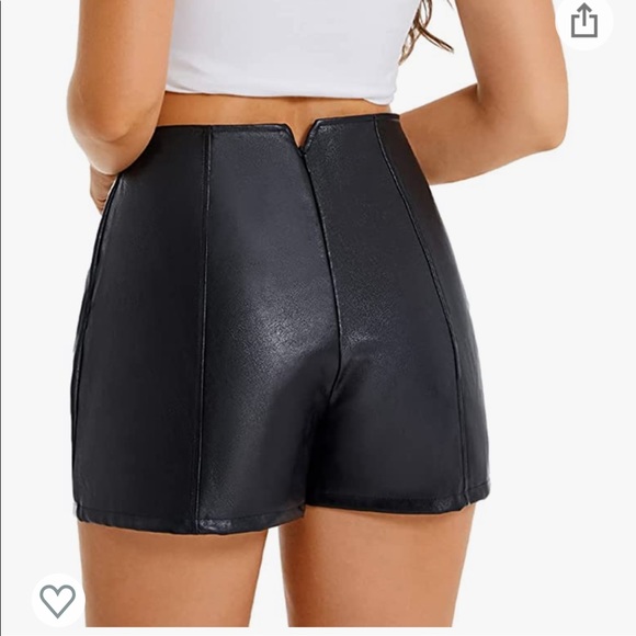 Amazon - faux leather shorts. high waisted. - Picture 2 of 2
